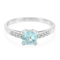 Anello in argento con Fluoroapatite Verde