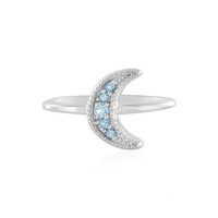 Anello in argento con Topazio Blu Svizzero