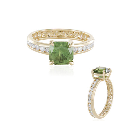 Anello in oro con Demantoide del Madagascar (de Melo)