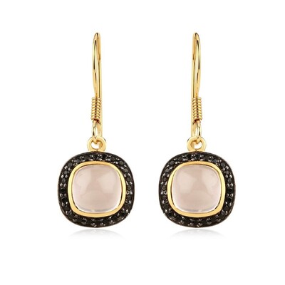 Orecchini in argento con Quarzo Rosa
