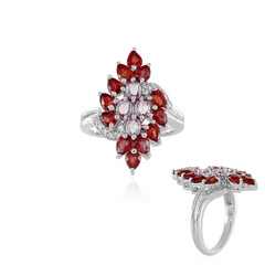 Anello in argento con Zaffiro Rosa
