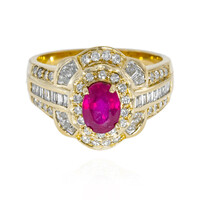 Anello in oro con Rubino della Birmania (AMAYANI)