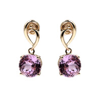 Orecchini in oro con Kunzite