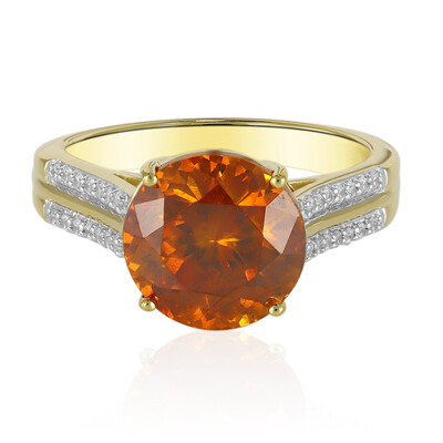 Anello in oro con Sfalerite spagnola