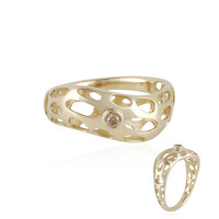 Anello in oro con Diamante Champagne I1 (Ornaments by de Melo)