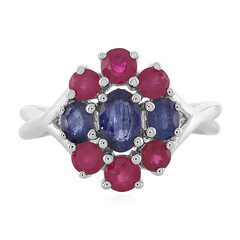 Anello in argento con Zaffiro Blu del Madagascar