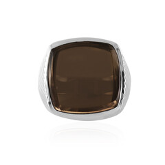 Anello da uomo in argento con Quarzo Fumè