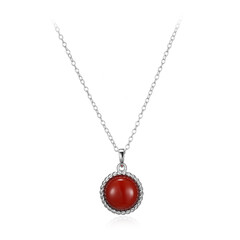 Collana in argento con Agata Rossa