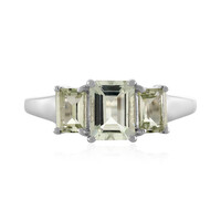Anello in argento con Ametista Verde