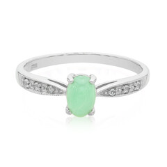 Anello in argento con Crisoprasio Imperiale