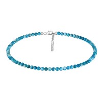 Collana in argento con Apatite Blu Neon
