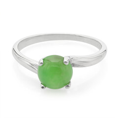 Anello in argento con Crisoprasio Imperiale