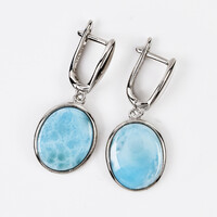 Orecchini in argento con Larimar