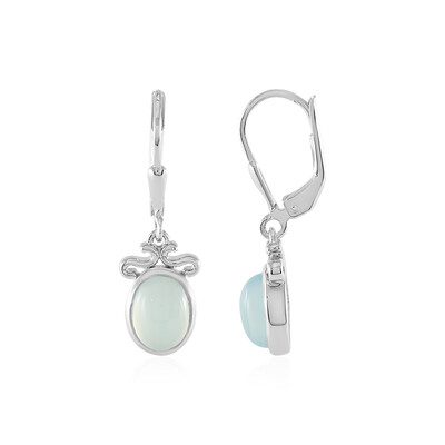 Orecchini in argento con Calcedonio Blu
