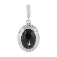 Ciondolo in argento con Diopside Stellato d'India