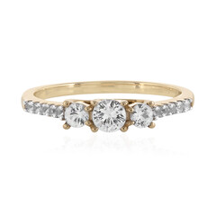 Anello in oro con Zaffiro Bianco