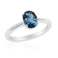 Anello in argento con Topazio Blu Londra
