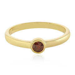 Anello in oro con Diamante Rosso I2