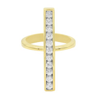 Anello placcato in oro con Zircone