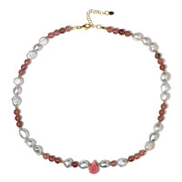 Collana in argento con Rodonite