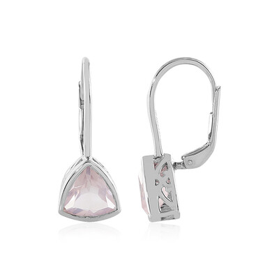 Orecchini in argento con Quarzo Rosa (MONOSONO COLLECTION)
