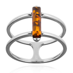 Anello in argento con Ambra Baltica