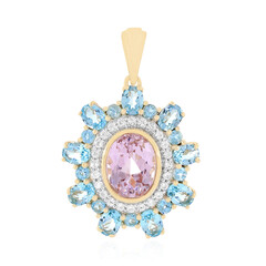 Ciondolo in oro con Kunzite