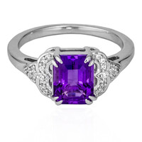 Anello in argento con Ametista Zambiana