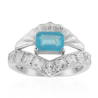 Anello in argento con Apatite Blu