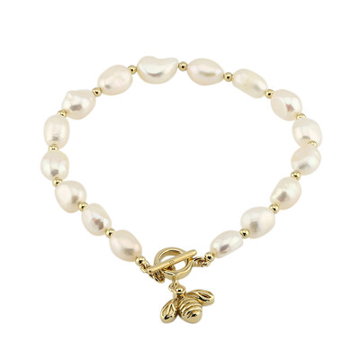 Bracciale in argento con Perla d'Acqua Dolce Bianca (TPC)