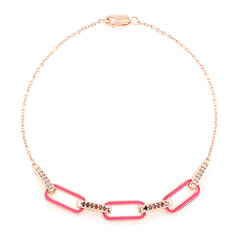 Bracciale in argento con Diamante Rosso I4