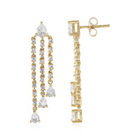 Orecchini in argento con Topazio Bianco