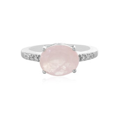 Anello in argento con Quarzo Rosa