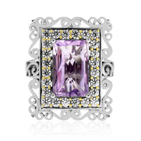 Anello in argento con Ametista Rose de France (Dallas Prince Designs)