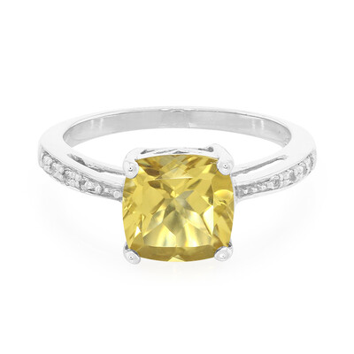 Anello in argento con Quarzo Champagne