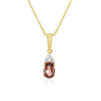 Collana in argento con Zircone Rosa