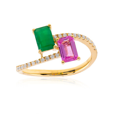 Anello in oro con Smeraldo Zambia AAA (CIRARI)