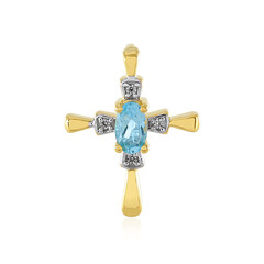 Ciondolo in argento con Topazio Blu Svizzero