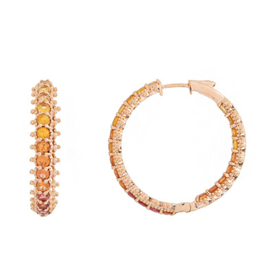 Orecchini in argento con Zaffiro Arancione (Dallas Prince Designs)