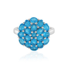 Anello in argento con Apatite Blu Neon