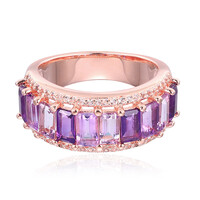 Anello in argento con Ametista Zambiana