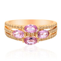 Anello in oro con Zaffiro Rosa