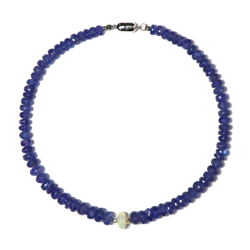 Collana Di Perle Di Opale Etiope Naturale 16" Welo Pietra Preziosa