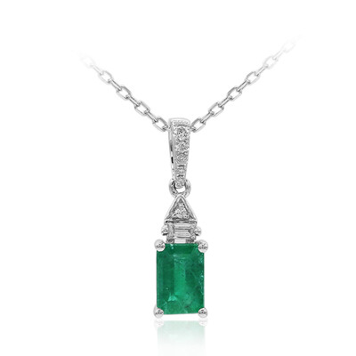 Collana in oro con Smeraldo Zambia AAA