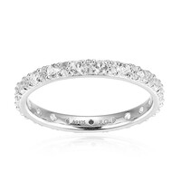 Anello in argento con Topazio Bianco