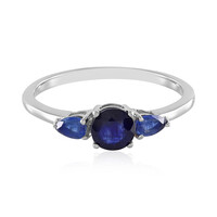 Anello in argento con Zaffiro Blu del Madagascar