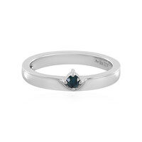 Anello in argento con Diamante Blu I3