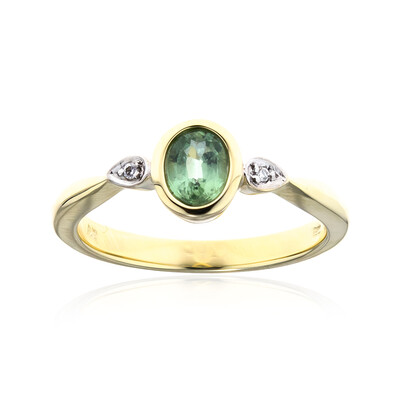 Anello in oro con Cianite Menta (CUSTODANA)