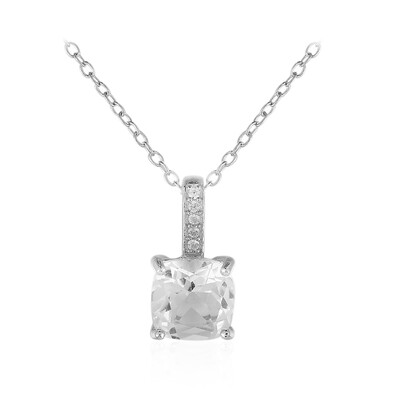 Collana in argento con Topazio Bianco