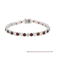 Bracciale in argento con Granato Mozambico